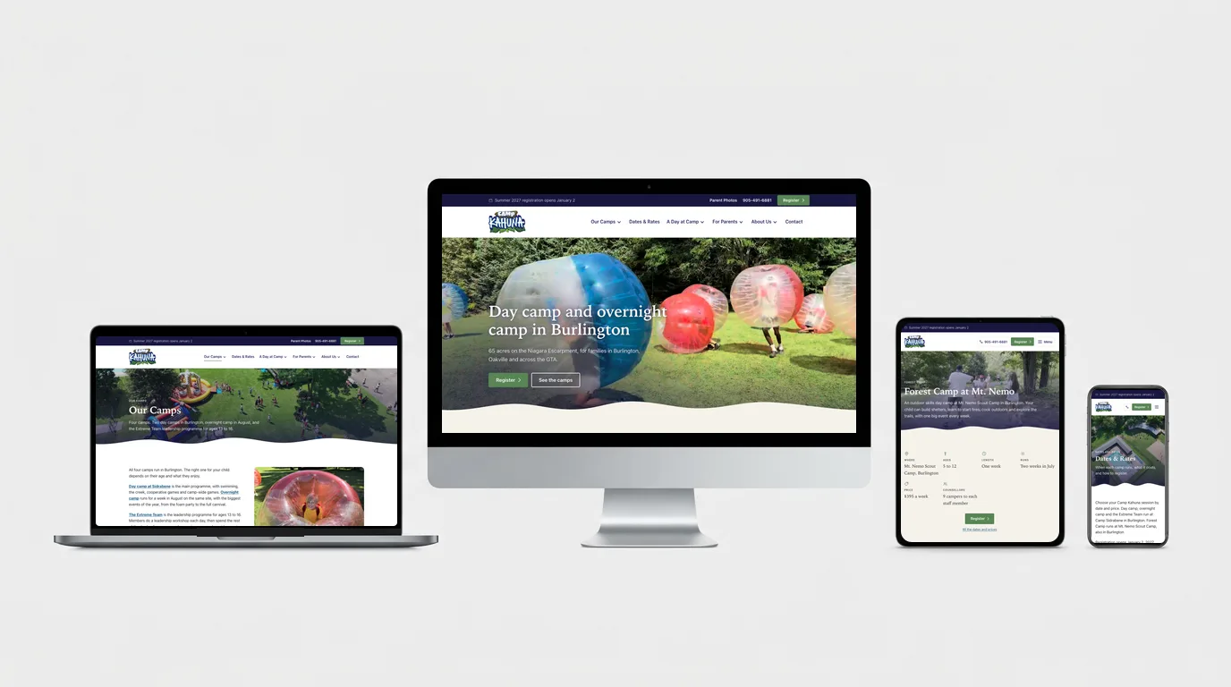 Camp Kahuna website