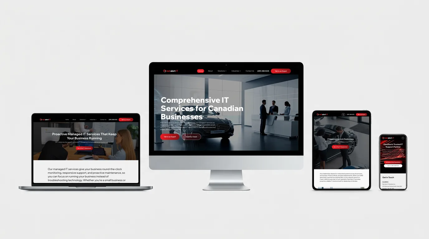 Red Alert IT Solutions website