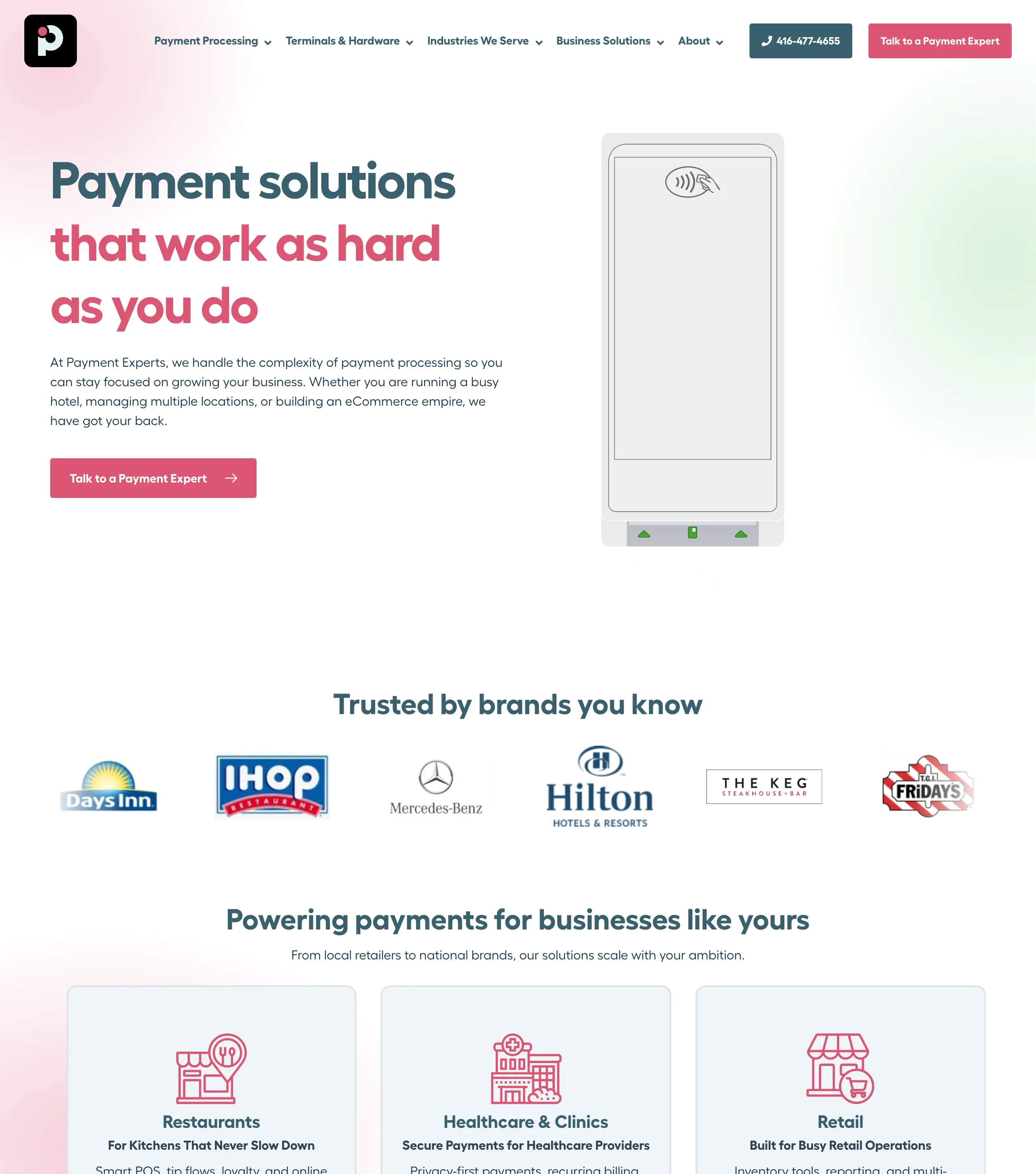 Payment Experts website