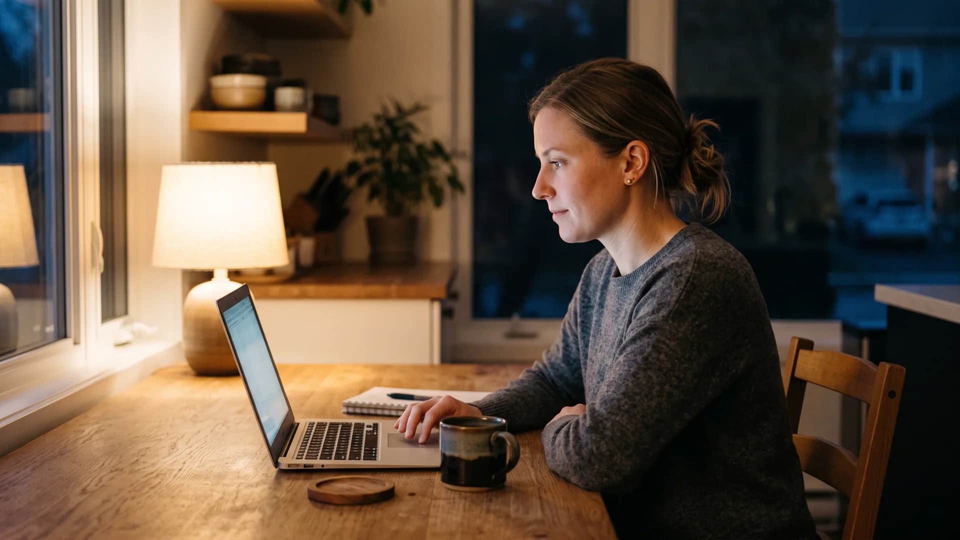 AI chat assistant answering a website visitor after hours