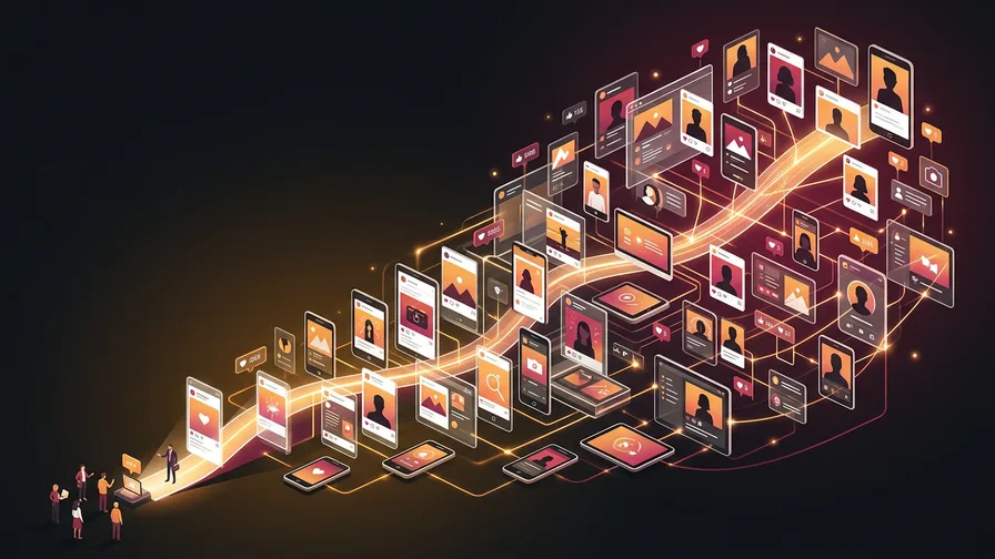 Illustration representing the scale of influencer marketing for 31 influencer marketing stats to know in 2023