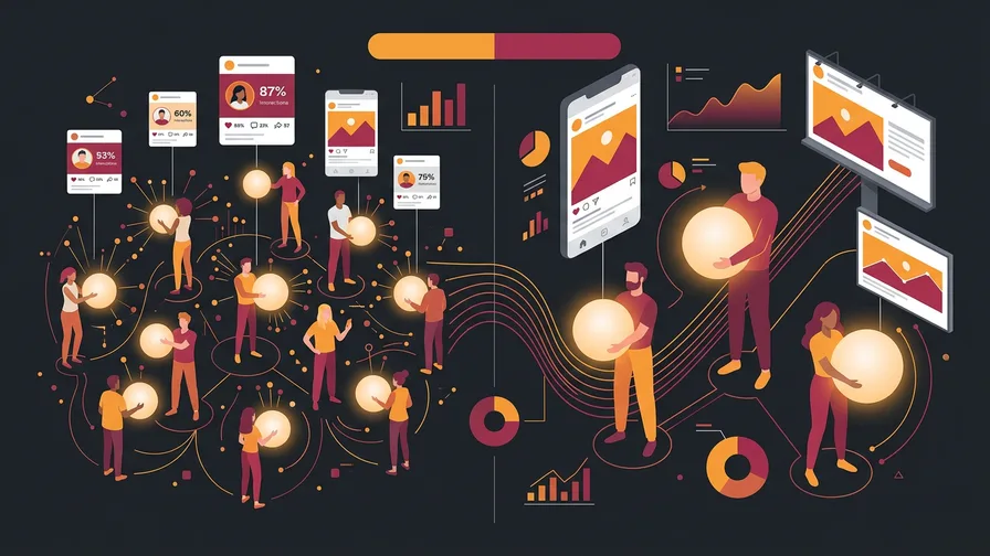 Illustration representing micro-influencers vs. macro-influencers: what the data shows for 31 influencer marketing stats to know in 2023