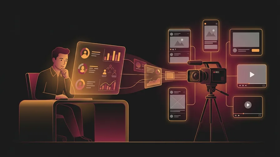 Illustration representing 1. know who you are making it for before you hit record for 5 tips to make great marketing videos: the power of visual storytelling