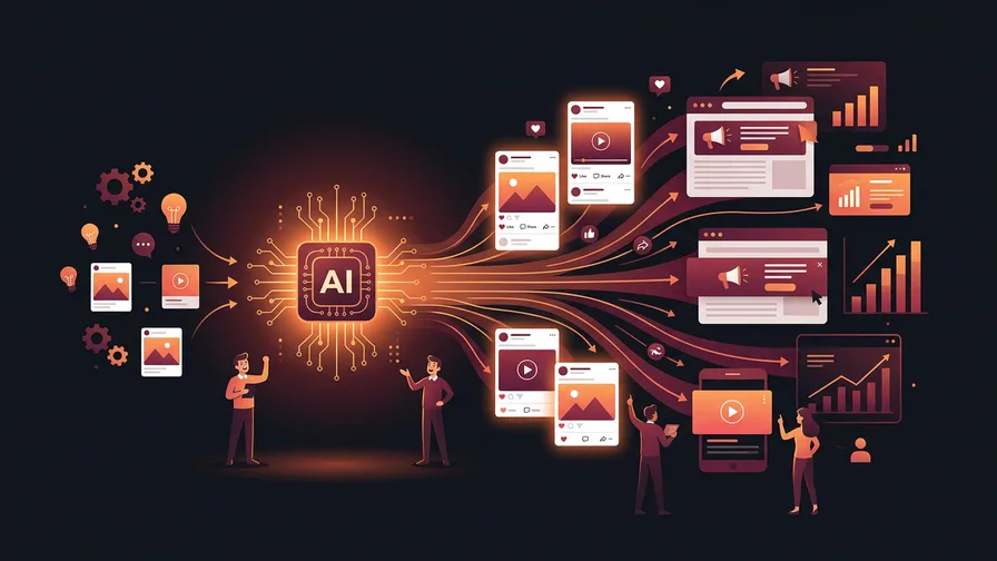 Illustration representing why ai is a game-changer for small businesses for how small businesses can use ai to boost marketing without breaking the bank