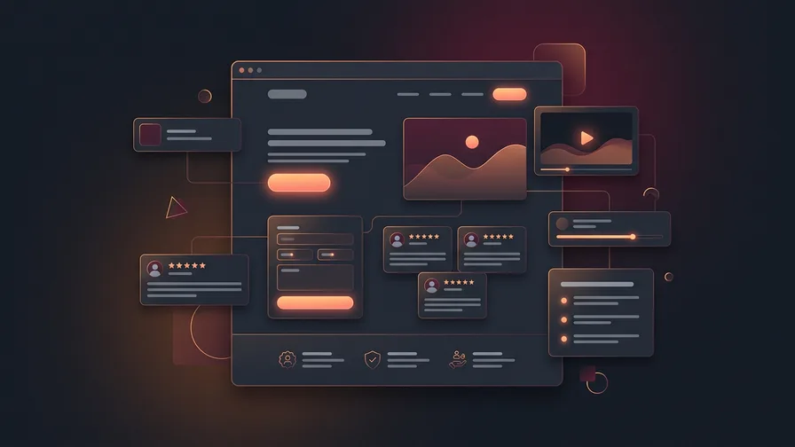 Illustration representing what are the elements of a good converting landing page? for best practices to create an effective landing page