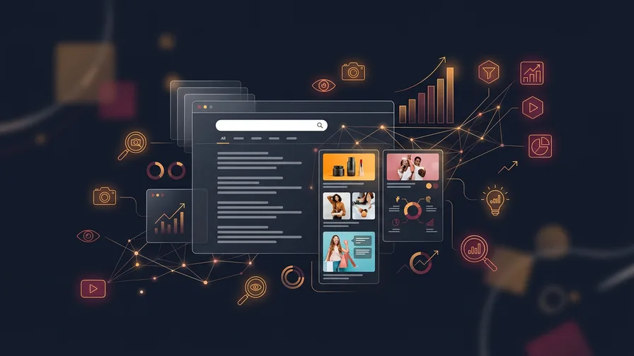 Illustration representing the visual revolution in seo for boost seo rankings with 8 visual content guide