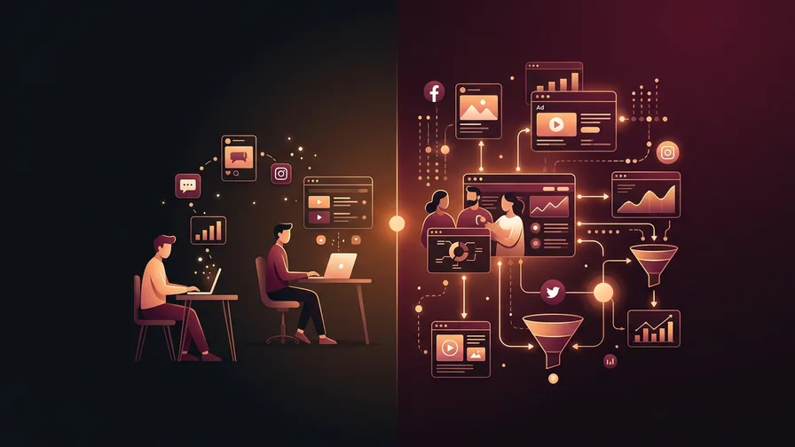 Illustration representing when to diy vs. when to hire for content marketing for small business: is it worth the effort?