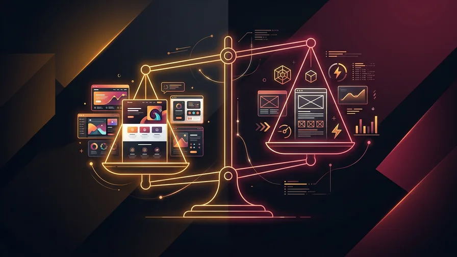 Illustration representing maintaining a balance between customization and performance for how to customize your website for a memorable experience