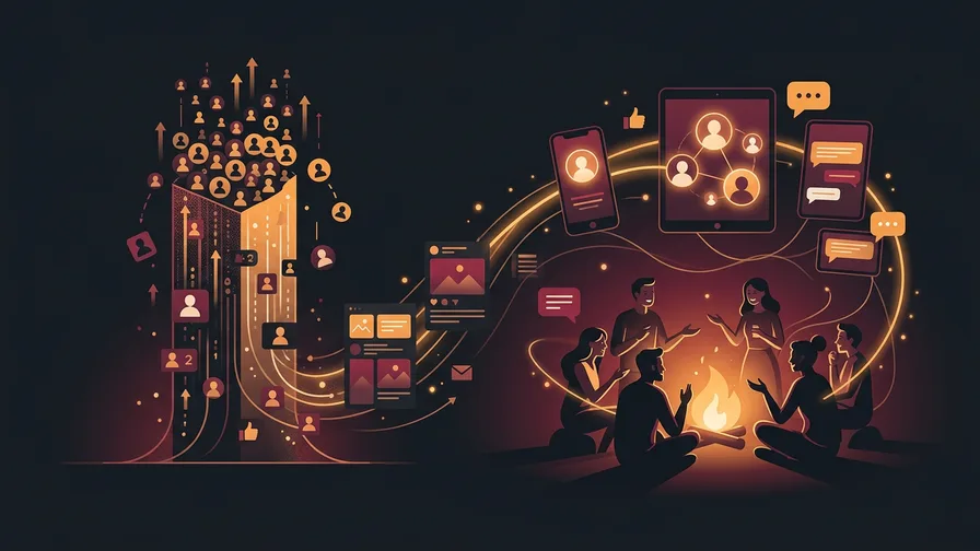 Illustration representing social media: build familiarity, not just followers for dental advertising that actually fills chairs