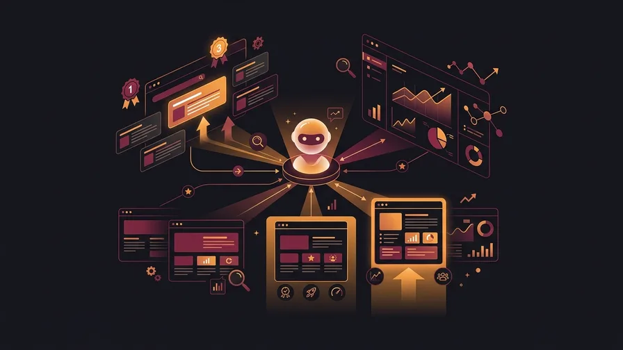 Illustration representing how do ai assistants decide which businesses to mention? for how to get your business mentioned by chatgpt, perplexity, claude, and gemini