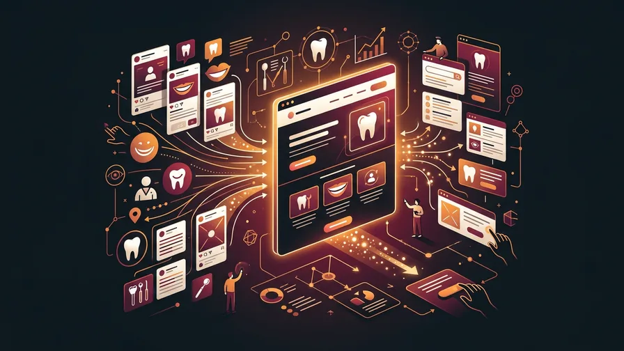 Illustration representing landing pages for dental google ads for google ads for dentists: a practical guide to getting new patients