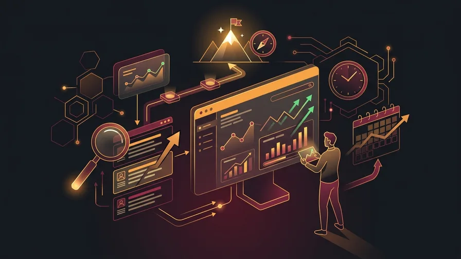 Illustration representing how do you track whether it's working? for how to show up in google ai overviews: a local business playbook