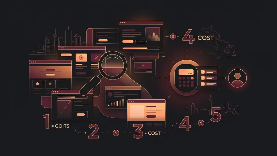 Illustration representing the short answer: what websites cost in canada for how much does a website cost in canada? (real numbers, no fluff)