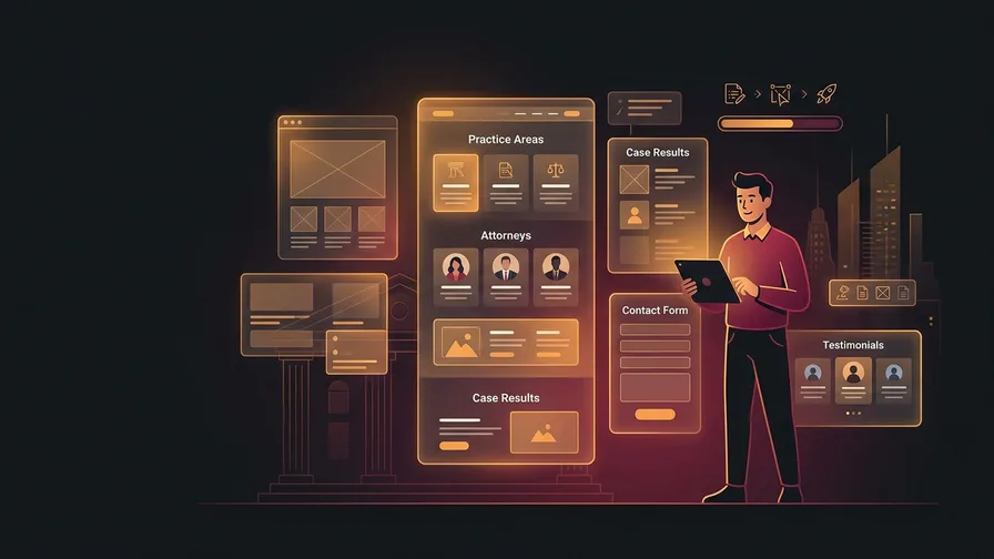 Illustration representing ready to build your law firm website? for how much does a law firm website cost? (complete pricing guide)