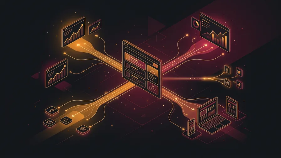 Illustration representing 3. content distribution is broadened for how social media impacts seo