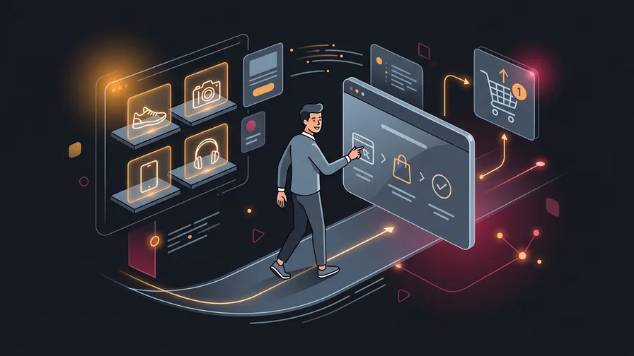 Illustration representing creating a user-friendly ecommerce experience for how to build a successful ecommerce website business