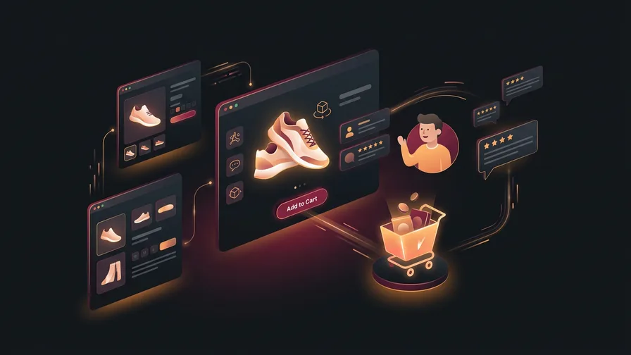 Illustration representing 2. create compelling product pages for how to build a successful ecommerce website business