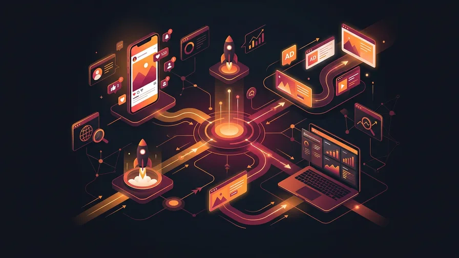 Illustration representing what is digital marketing? for how to get started with digital marketing