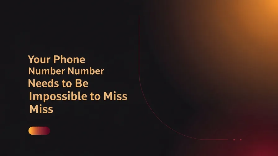 Illustration representing your phone number needs to be impossible to miss for hvac and plumbing website design: what actually brings in leads