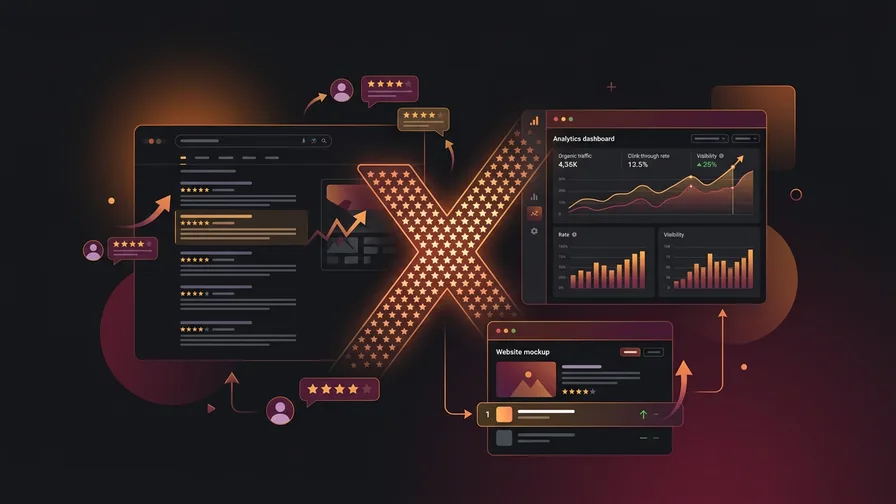 Illustration representing customer reviews: the x-factor in local seo for local seo for small businesses: strategy, planning, and results