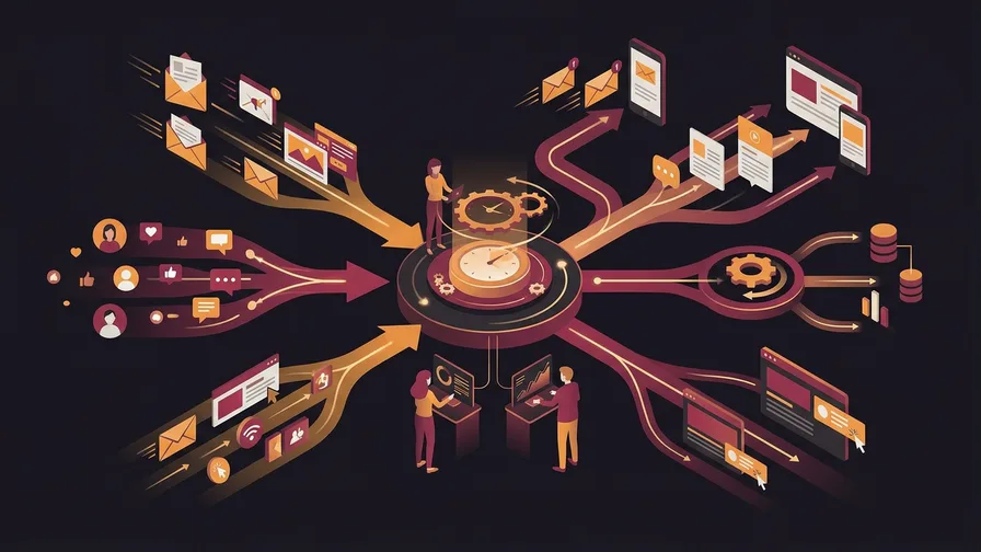 Illustration representing what marketing automation actually is for marketing automation for small business: what it is and whether you actually need it