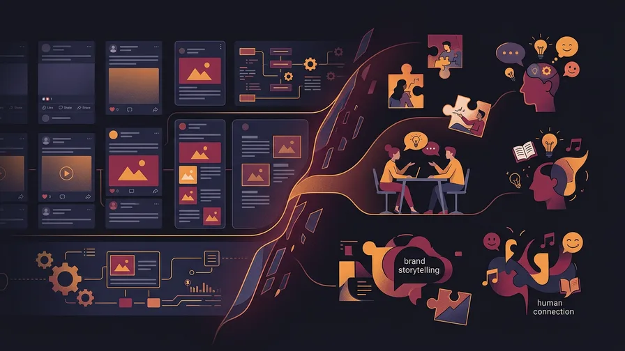 Illustration representing what automation cannot do for marketing automation for small business: what it is and whether you actually need it