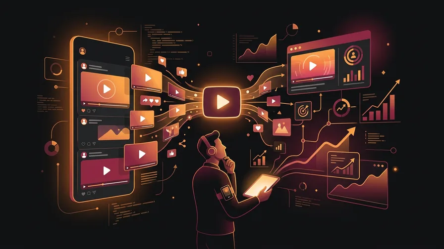 Illustration representing understanding video marketing and its impact for mastering the art: how to use video marketing to promote new products