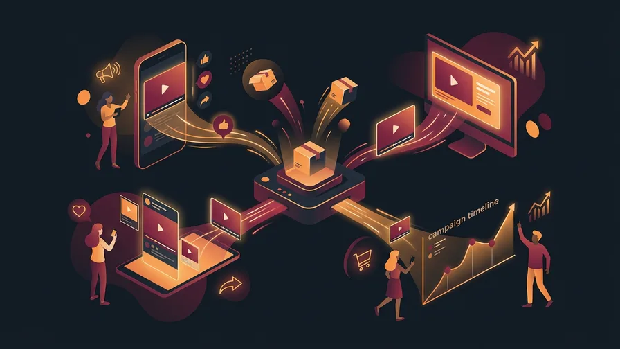 Illustration representing the benefits of using video marketing to promote new products for mastering the art: how to use video marketing to promote new products