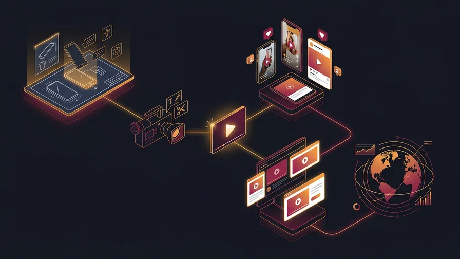 Illustration representing how to use video marketing to promote new products: step-by-step guide for mastering the art: how to use video marketing to promote new products