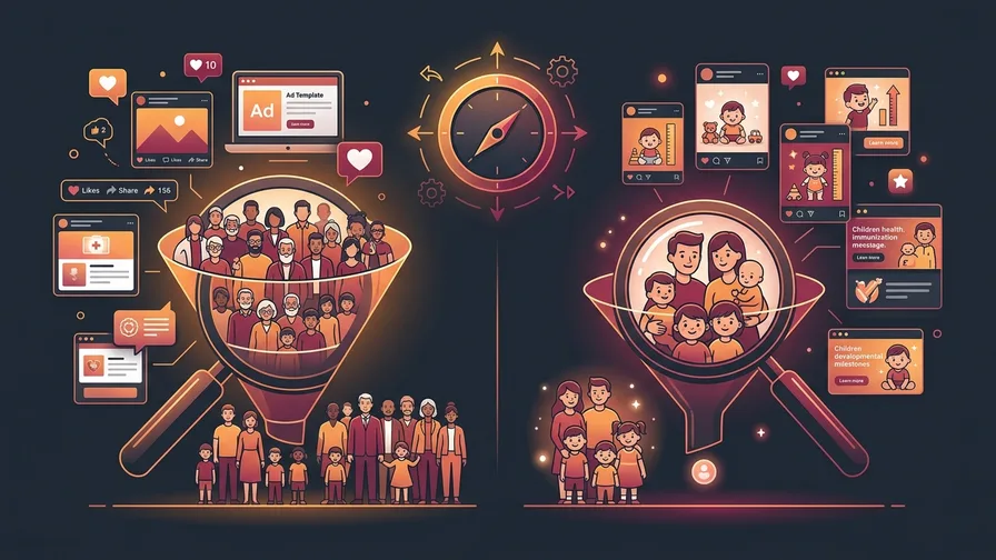 Illustration representing pediatric vs general practice: get the positioning right first for pediatric dental marketing: what actually works to reach parents (and their kids)