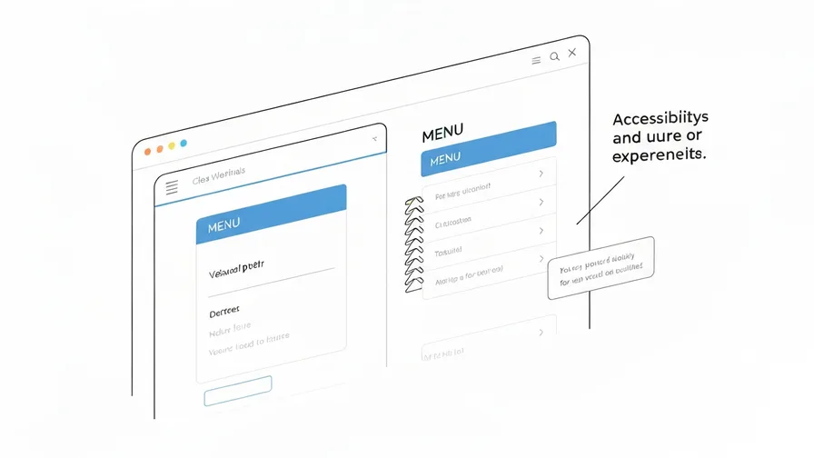 Illustration representing an accessible, readable menu for restaurant website design: what customers look for before they book