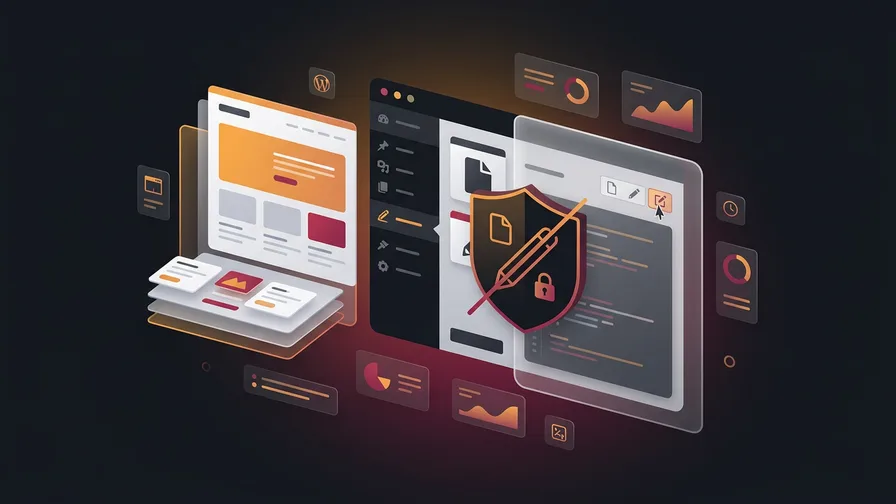 Illustration representing 8. disable file editing in the wordpress dashboard for how to secure your wordpress website: high-impact tips for cloudways and other hosting platforms