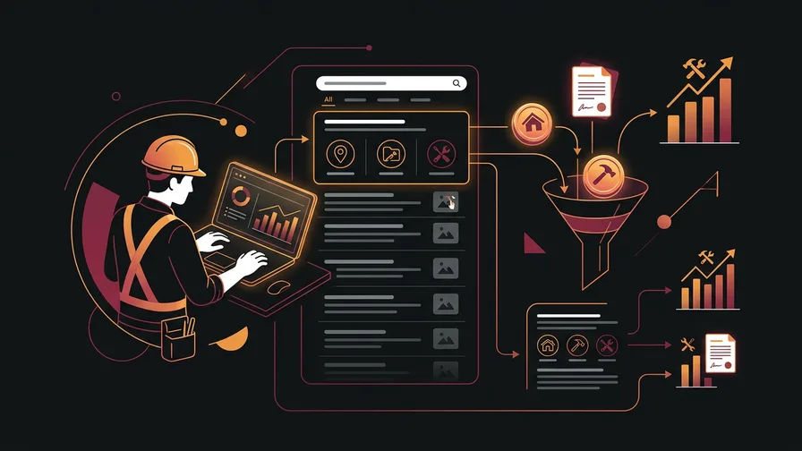 Illustration representing why seo matters more for contractors than most industries for seo for contractors: how to get found before your competitors