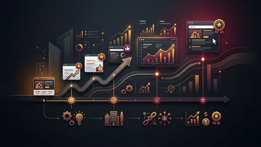 Illustration representing how long does contractor seo take? for seo for contractors: how to get found before your competitors