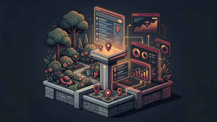 Illustration representing why local seo is the foundation for landscaping companies for seo for landscaping companies: how to rank when homeowners search for help