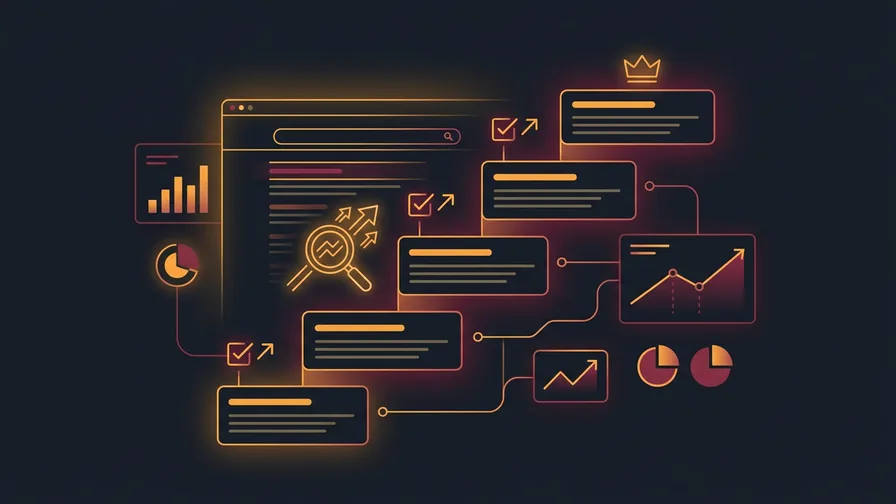 Illustration representing a step-by-step seo checklist for your website redesign for seo for website redesigns: how to keep (and improve) your rankings during an update