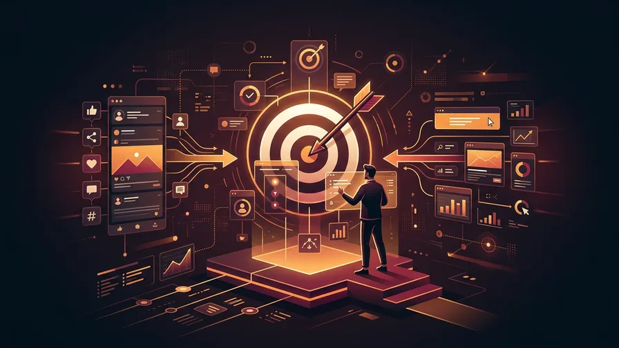 Illustration representing 1. establish your goals for simple tips on how to use social media for small business 