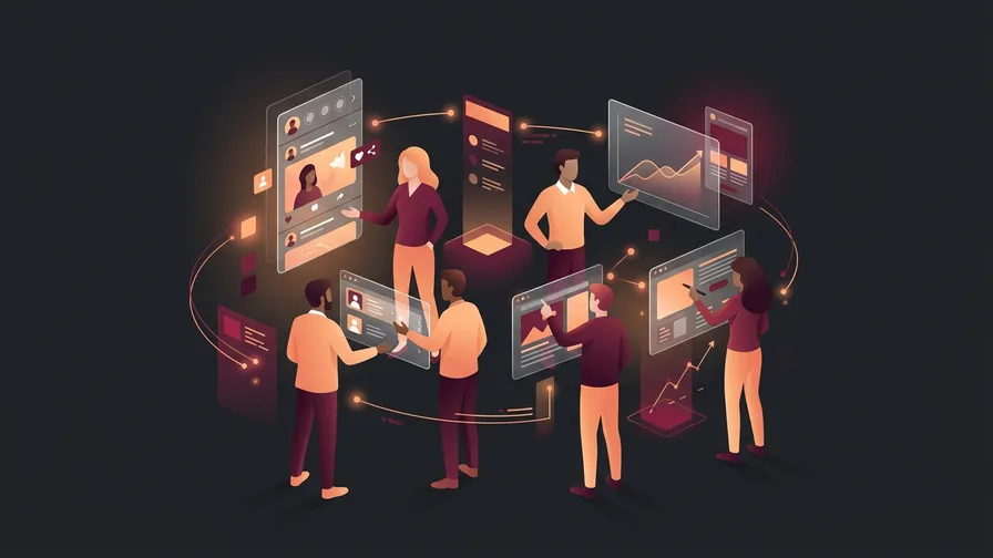 Illustration representing 6. make connections with other entrepreneurs and influencers in your industry for simple tips on how to use social media for small business 