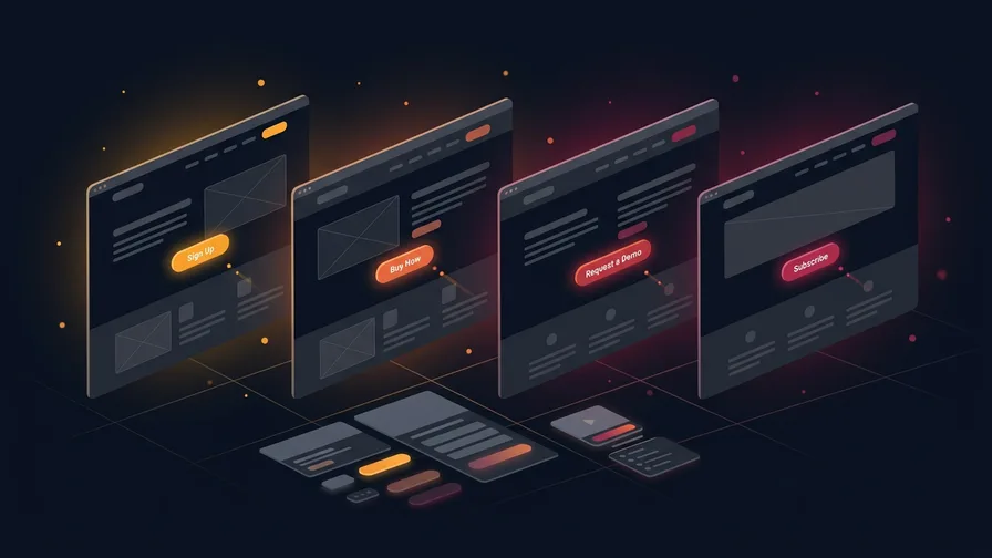 Illustration representing one clear call to action per page for what does a small business website actually need in 2026?