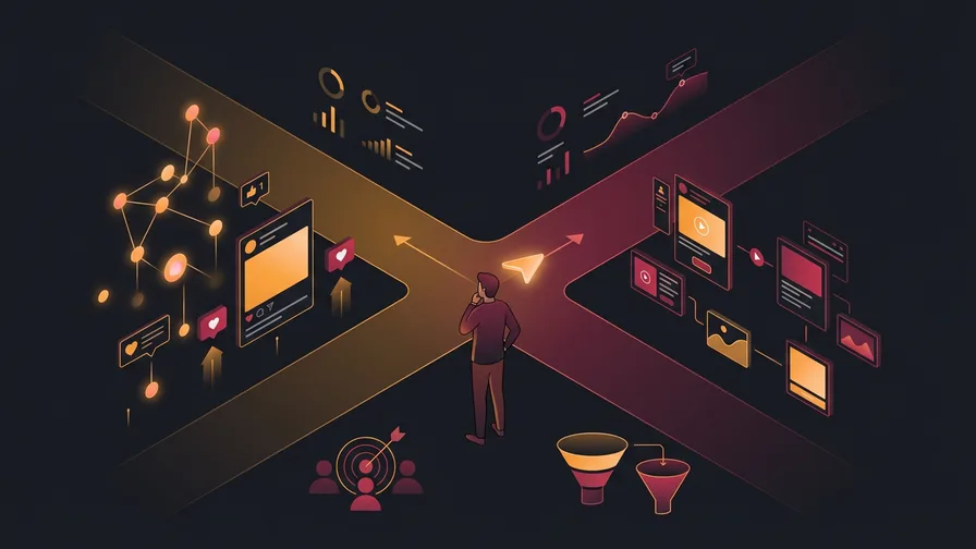 Illustration representing how to actually decide for which social media platform is right for your small business?