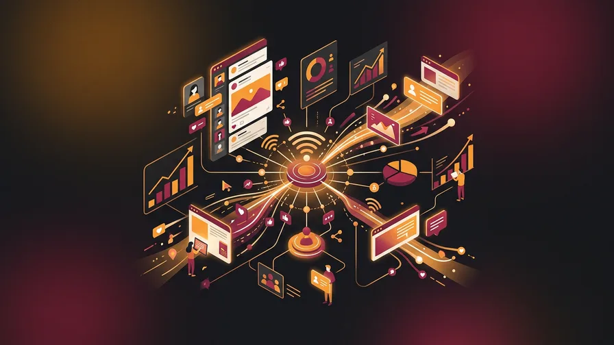 Illustration representing the power of social media for the latest news at the speed of light!