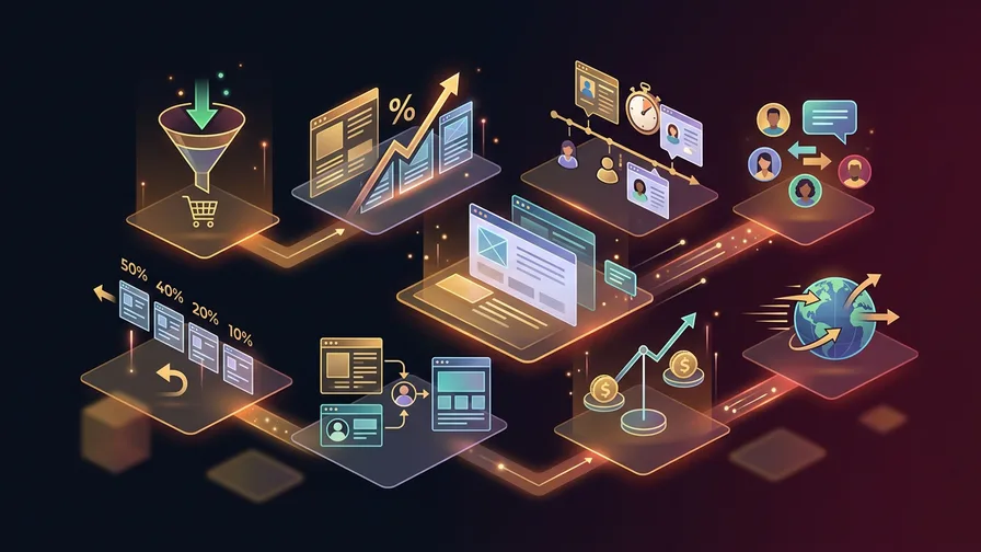 Illustration representing the 8 website metrics that actually matter for website analytics for small business: what numbers actually matter