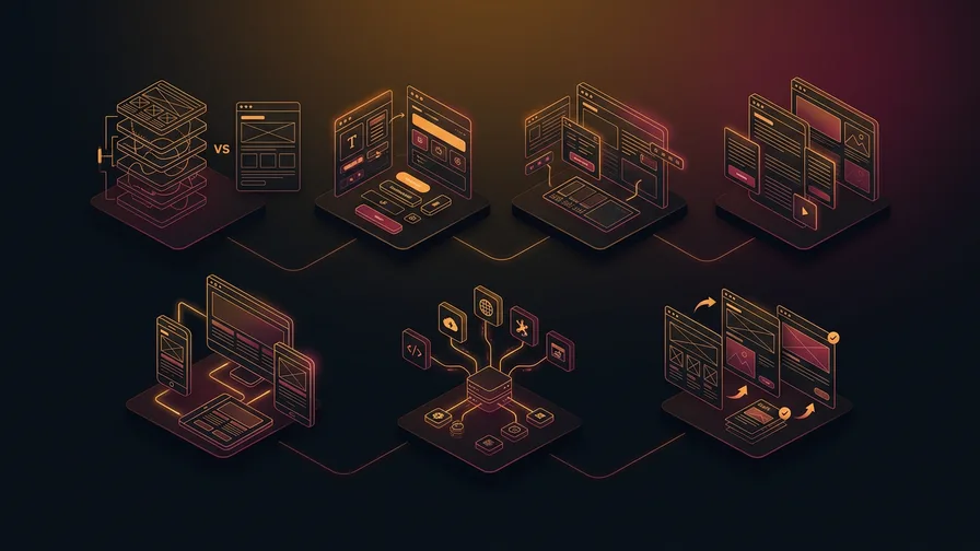 Illustration representing 7 factors that drive up (or down) redesign costs for how much does a website redesign cost in canada? (real budget breakdown)